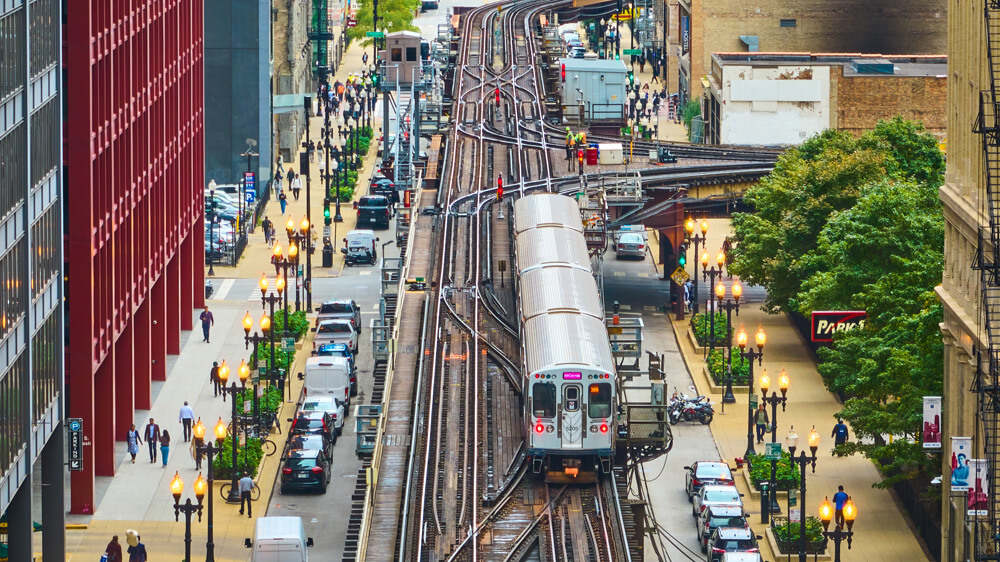 Telephoto Train - Chicago, IL