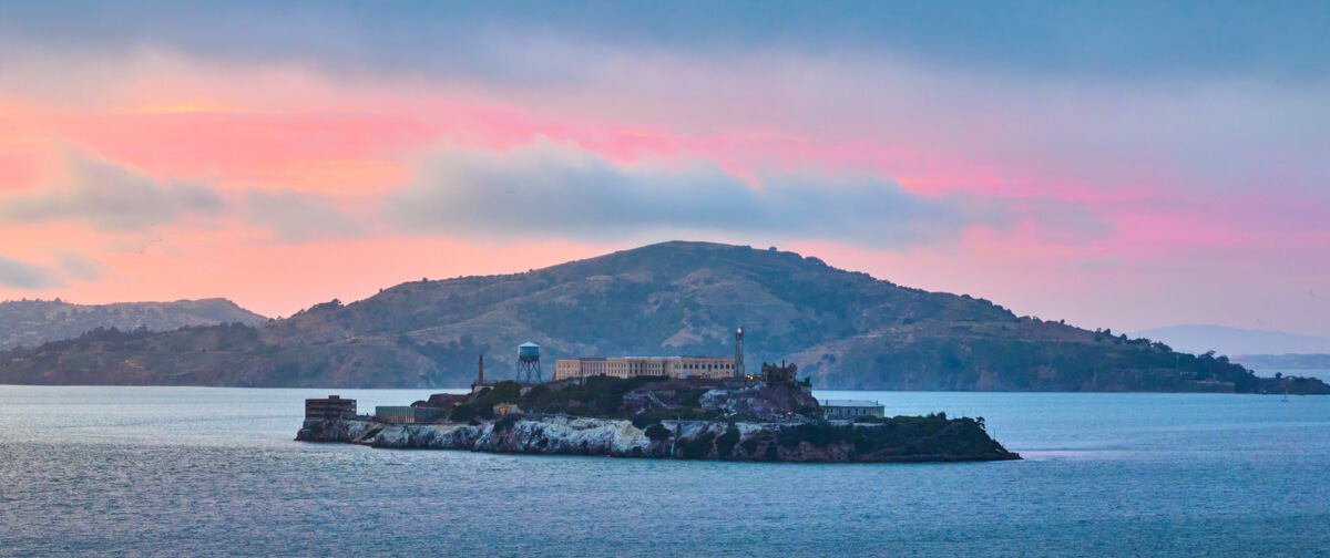 Alcatraz Telephoto Panorama - San Francisco, CA