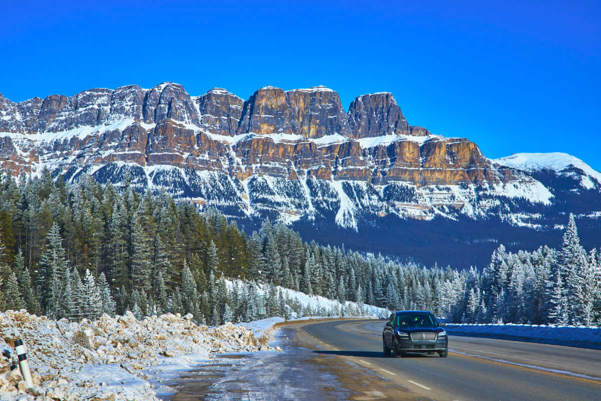 Castle Mountain from Kootenay Highway