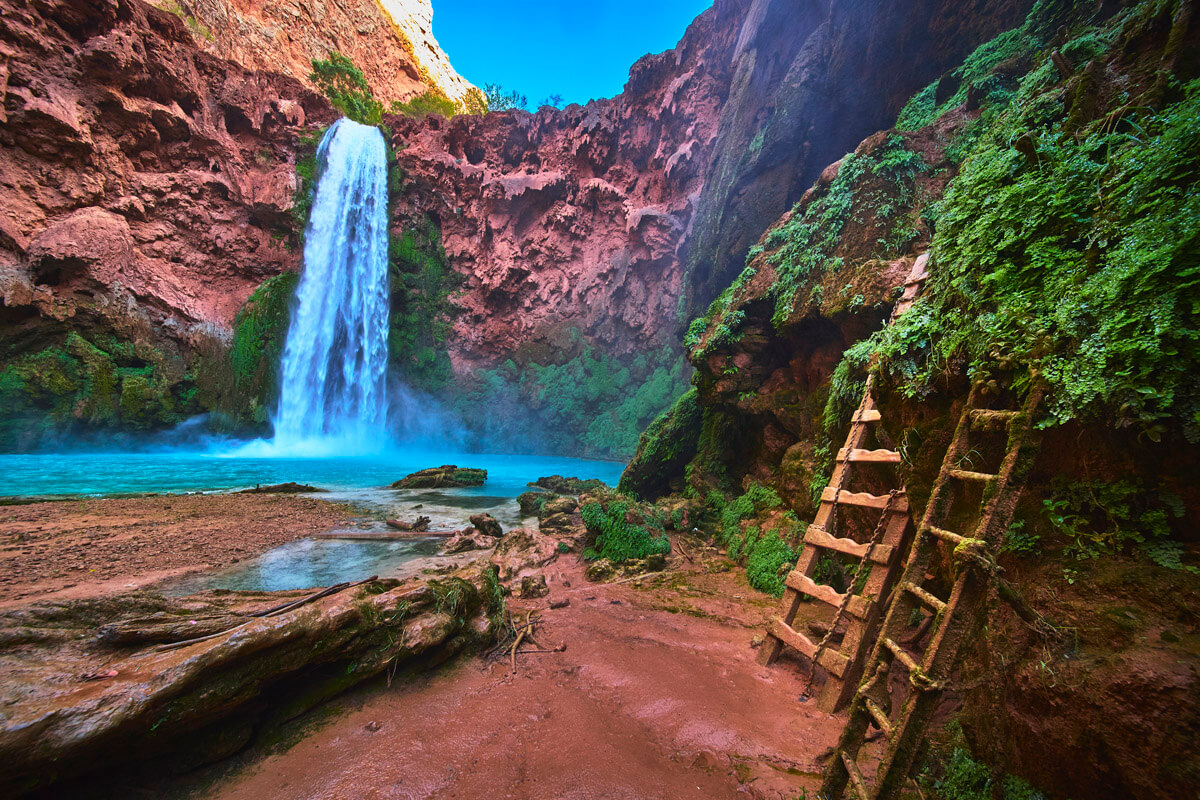 Mooney Falls Base of Ladders