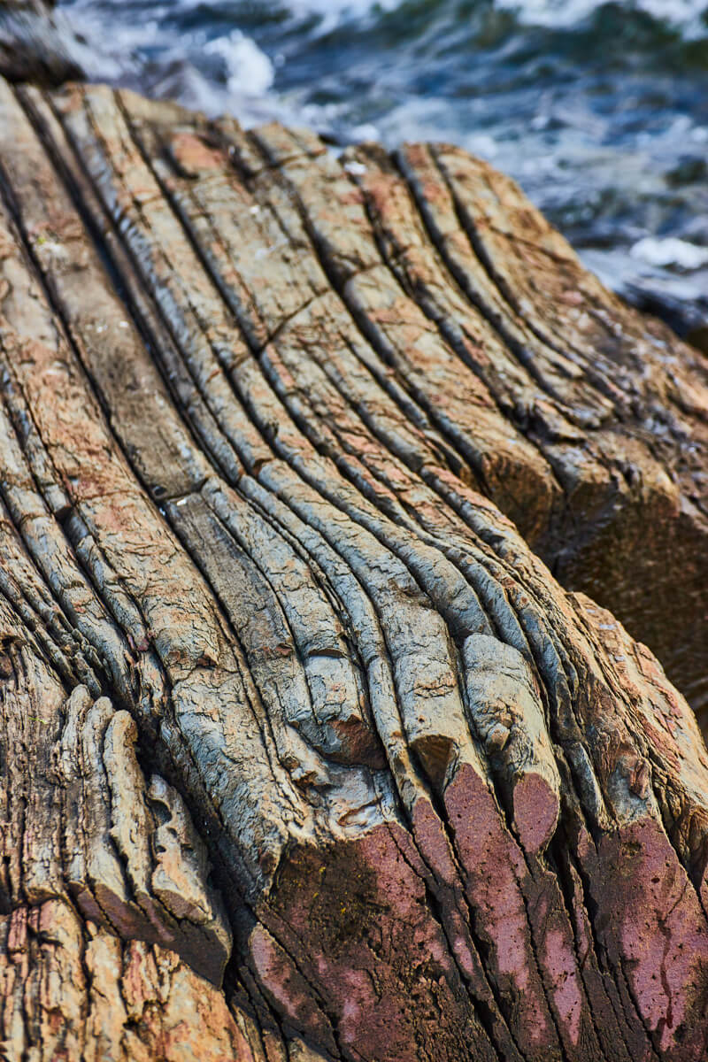 Detail of wavy rock formations