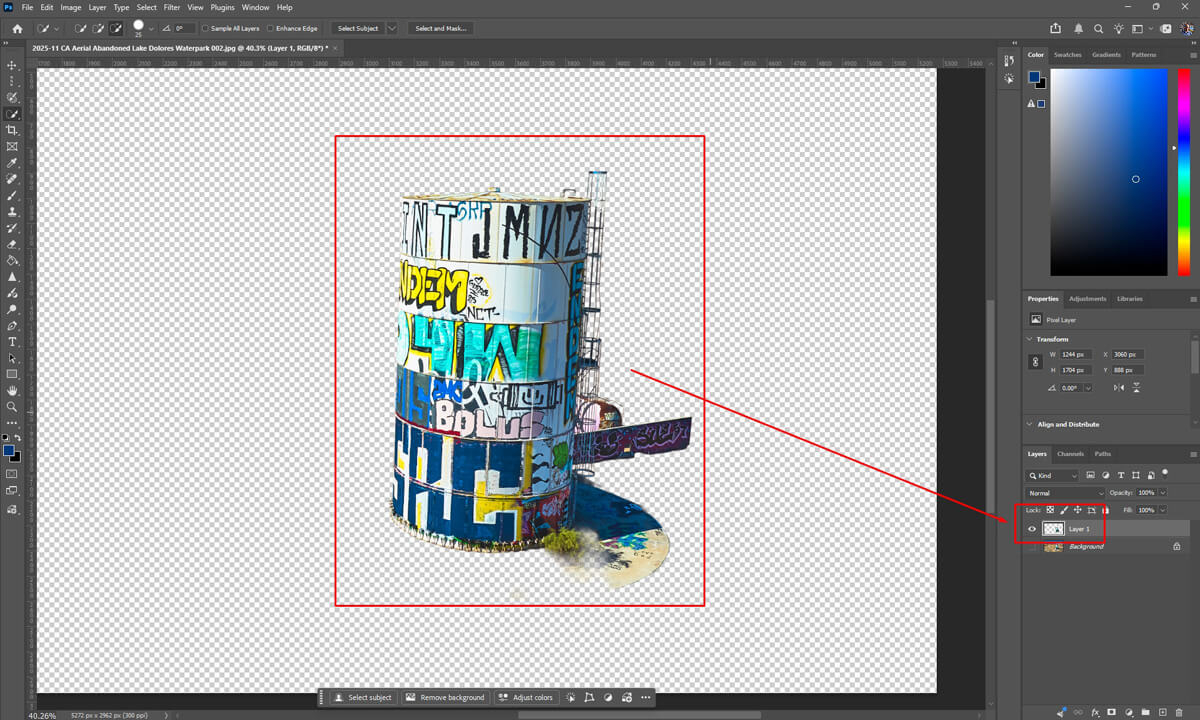 Step 2: Isolate the Subject on a New Layer