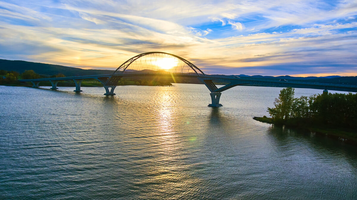 Lake Champlain Bridge connecting Vermont to New York