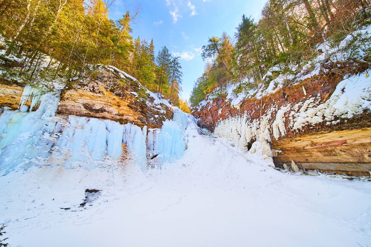 Frozen Waterfall in Michigan's UP